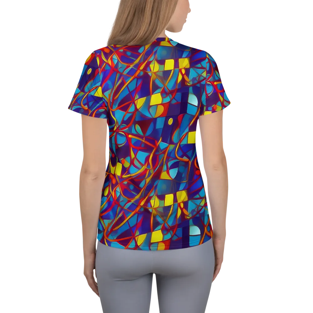 Flickering Dreams on Women's Athletic T-Shirt — Back
