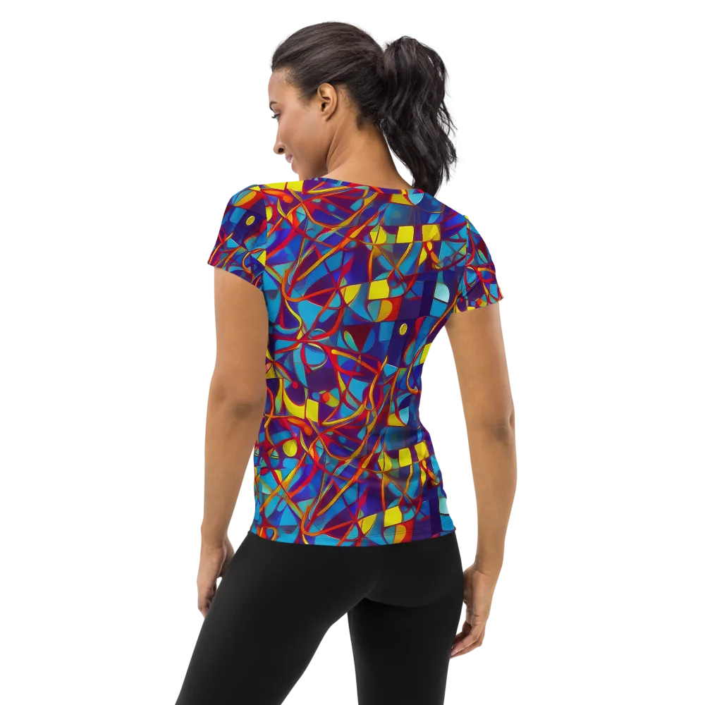Flickering Dreams on Women's Athletic T-Shirt — Back