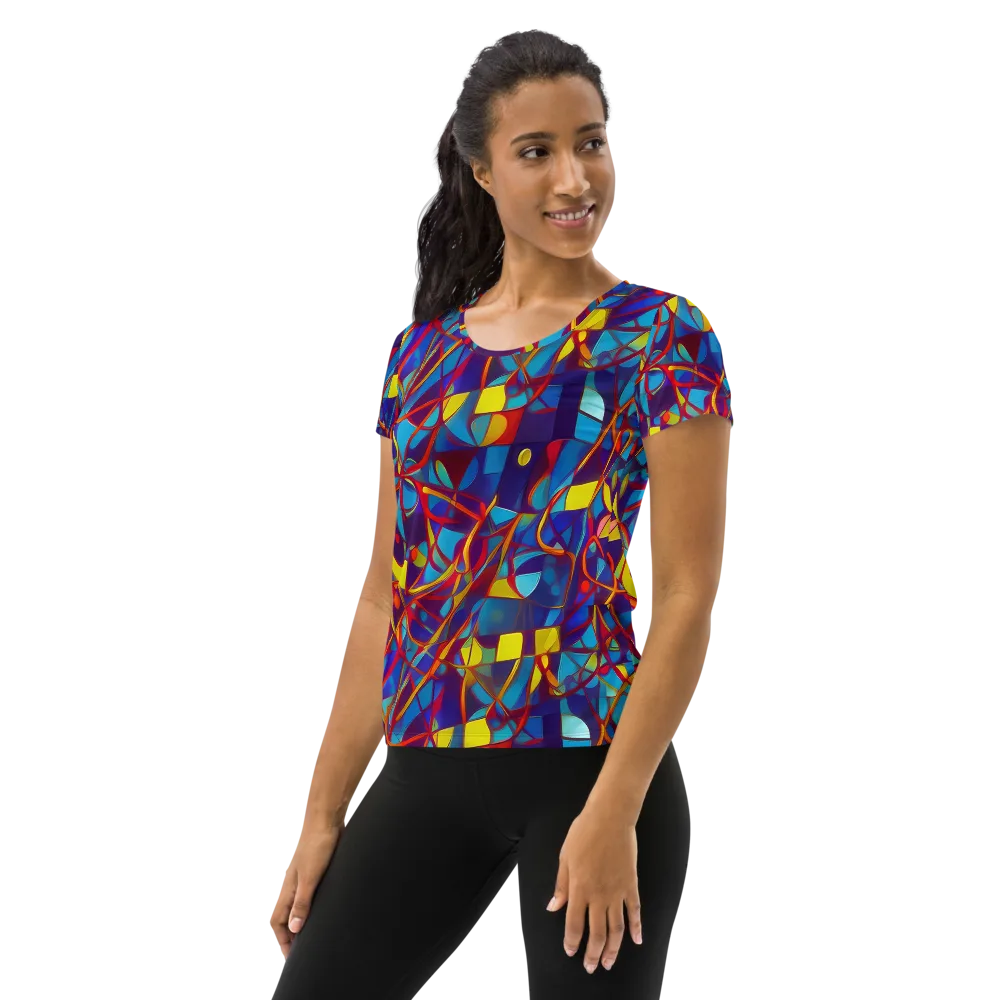 Flickering Dreams on Women's Athletic T-Shirt — Left
