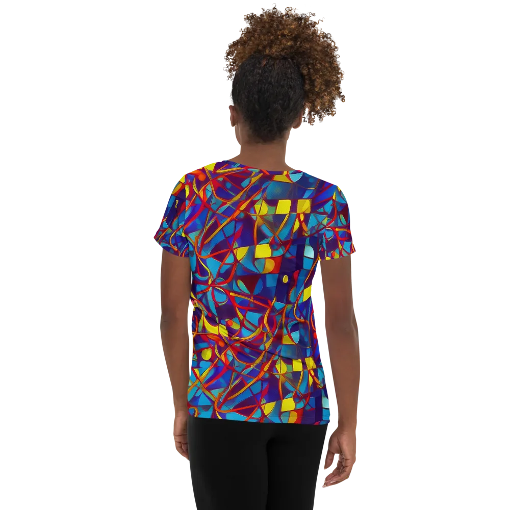 Flickering Dreams on Women's Athletic T-Shirt — Back