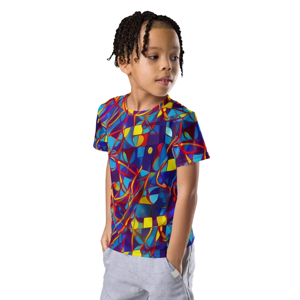 Flickering Dreams on Kids Crew Neck T-Shirt — Left Front