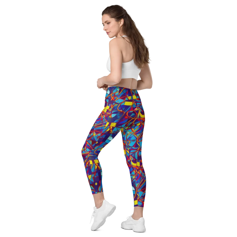 Flickering Dreams on Leggings with Pockets — Left Back
