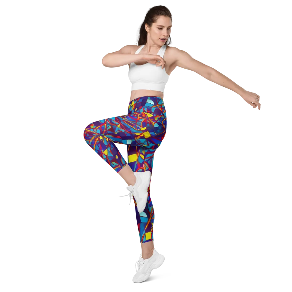 Flickering Dreams on Leggings with Pockets — Left Front