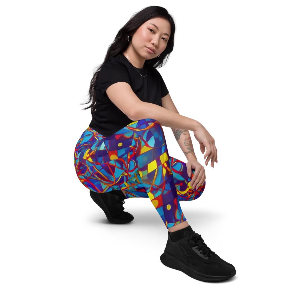 Flickering Dreams on Leggings with Pockets — Right Front