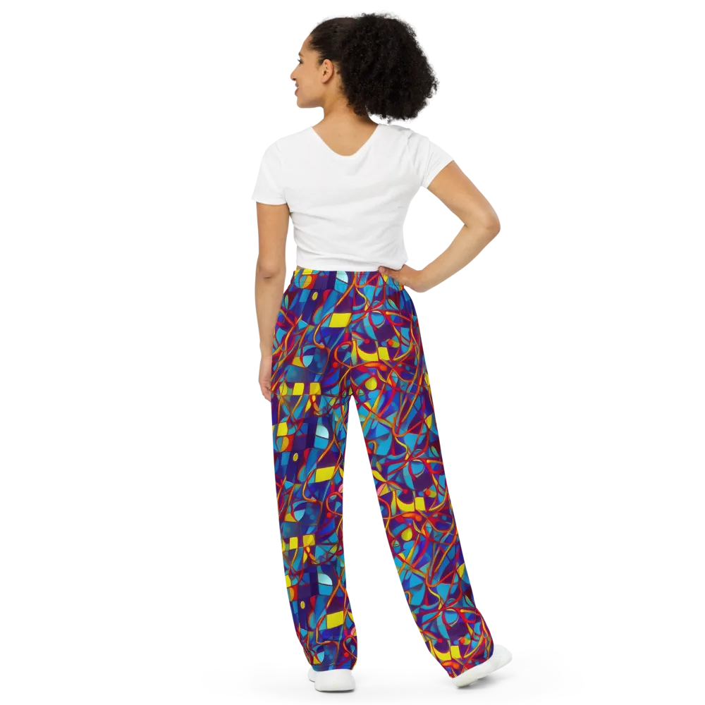 Flickering Dreams on Wide-Leg Pants — Back