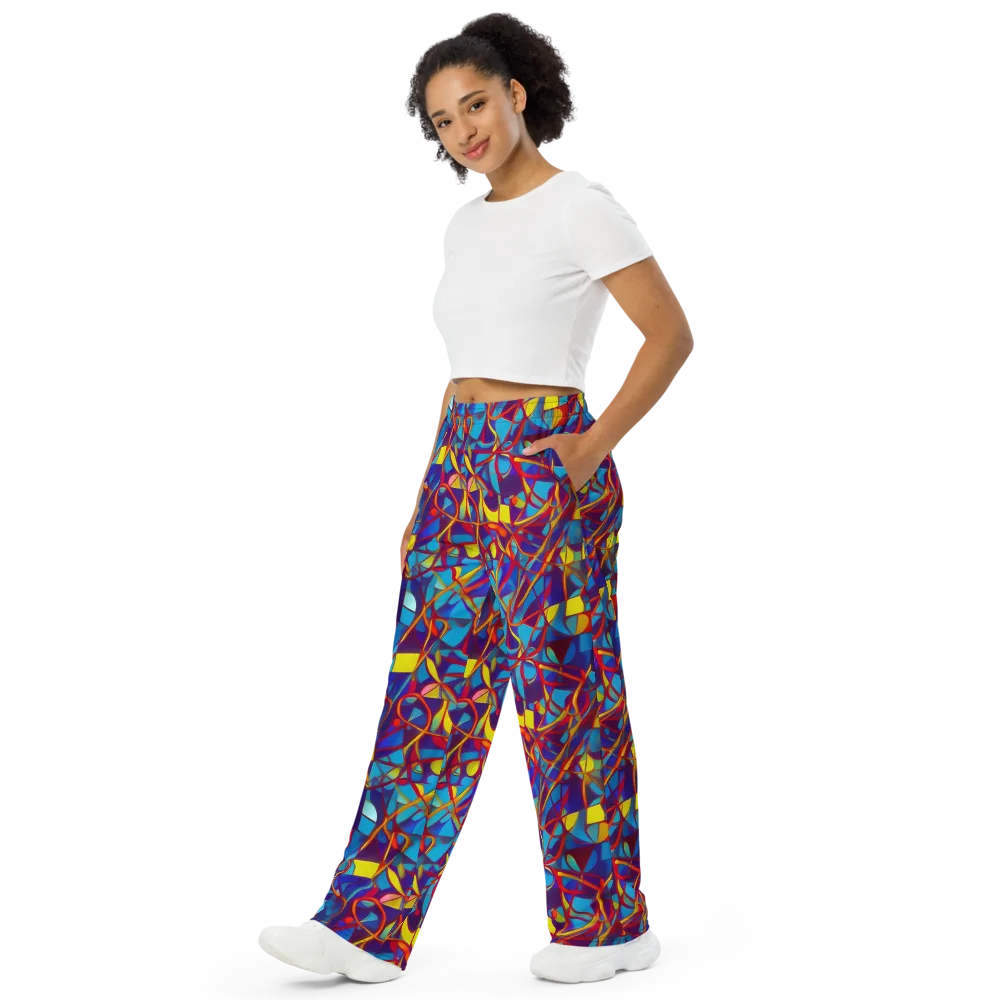 Flickering Dreams on Wide-Leg Pants — Left Front