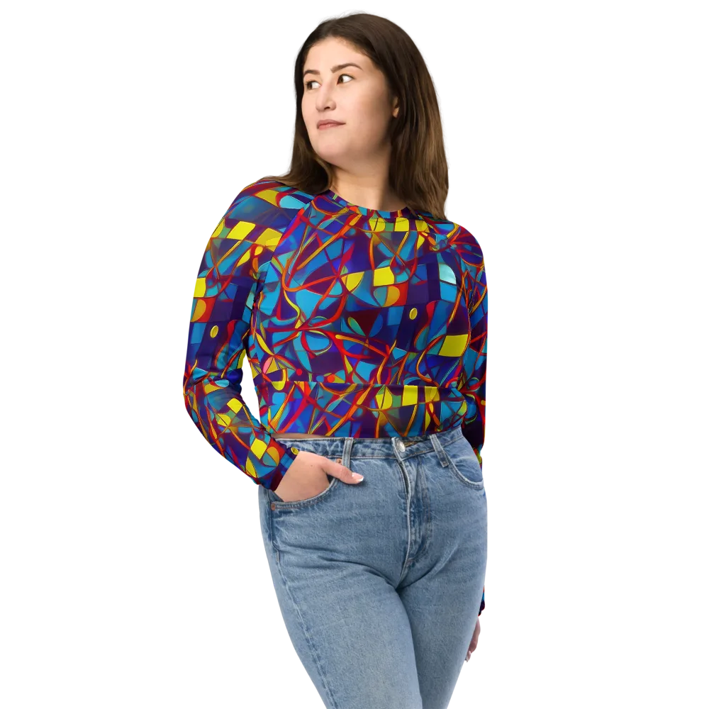 Flickering Dreams on Long Sleeve Crop Top — Front
