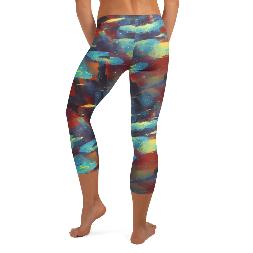Journey Through Infinity on Capri Leggings — Back