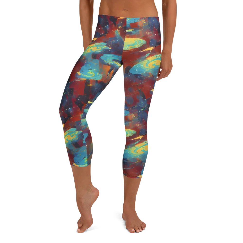 Journey Through Infinity on Capri Leggings — Front