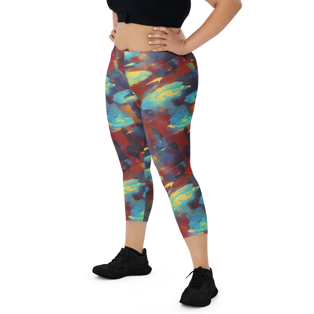 Journey Through Infinity on Capri Leggings — Front