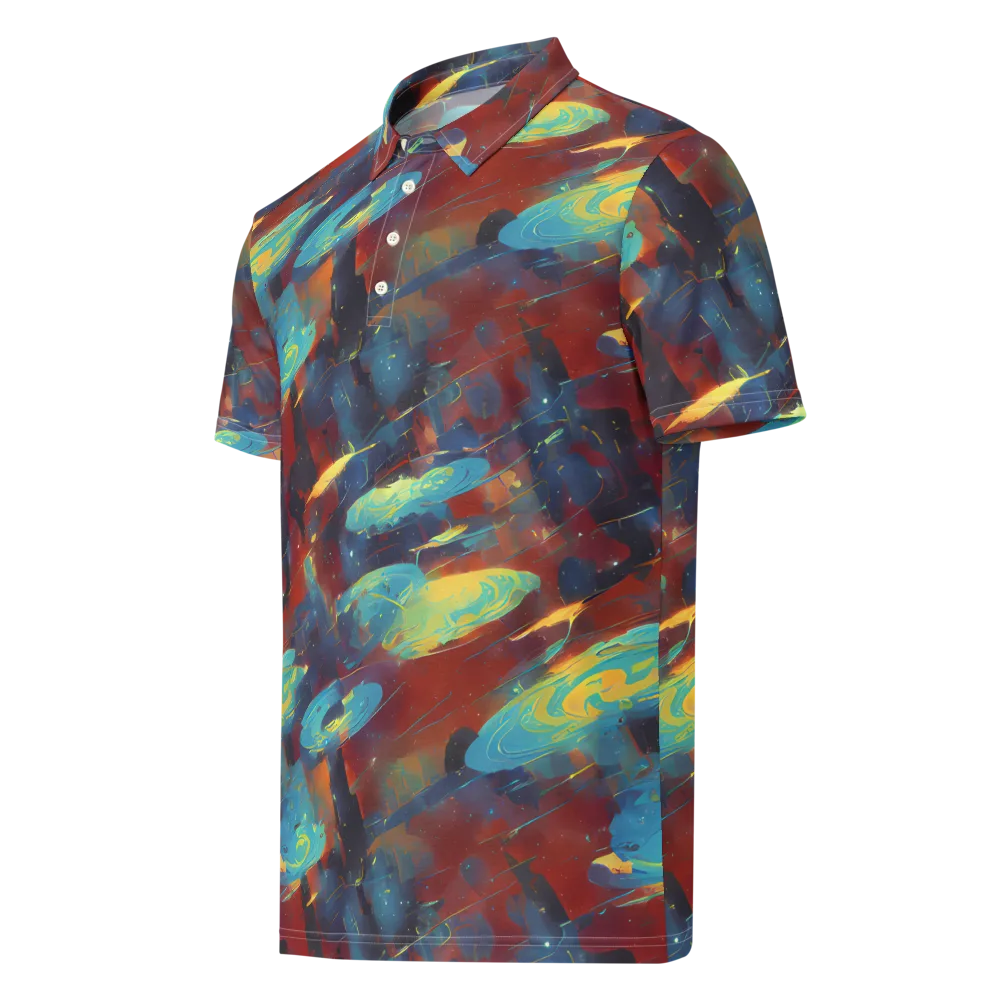 Journey Through Infinity on Men's Slim Fit Polo Shirt — Left Front