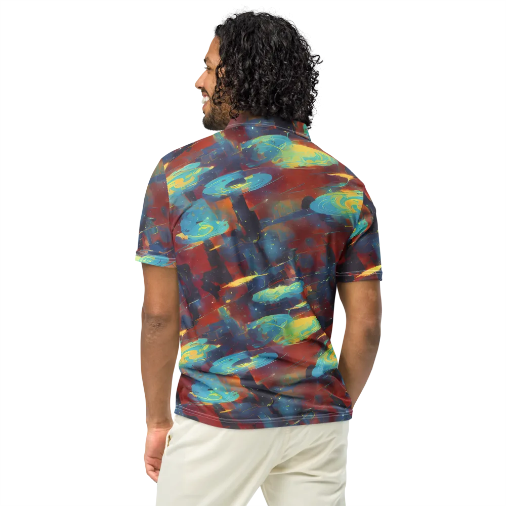 Journey Through Infinity on Men's Slim Fit Polo Shirt — Back