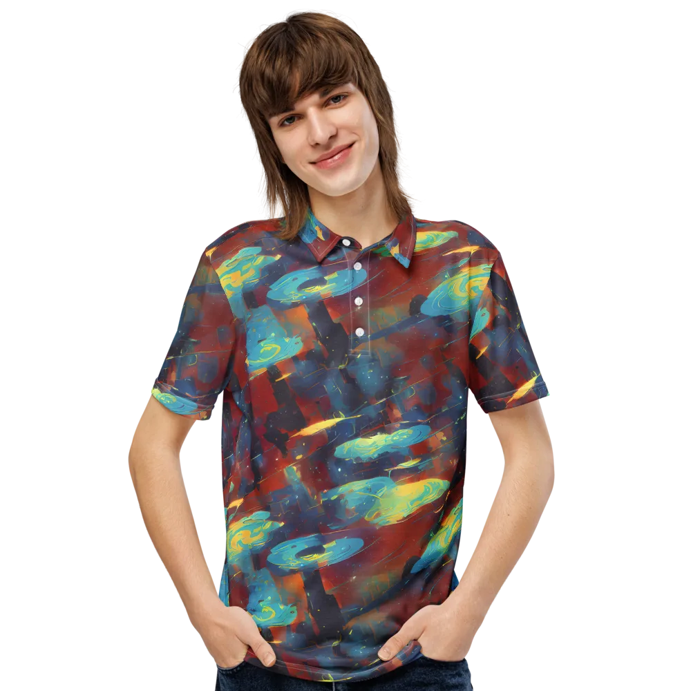 Journey Through Infinity on Men's Slim Fit Polo Shirt — Front