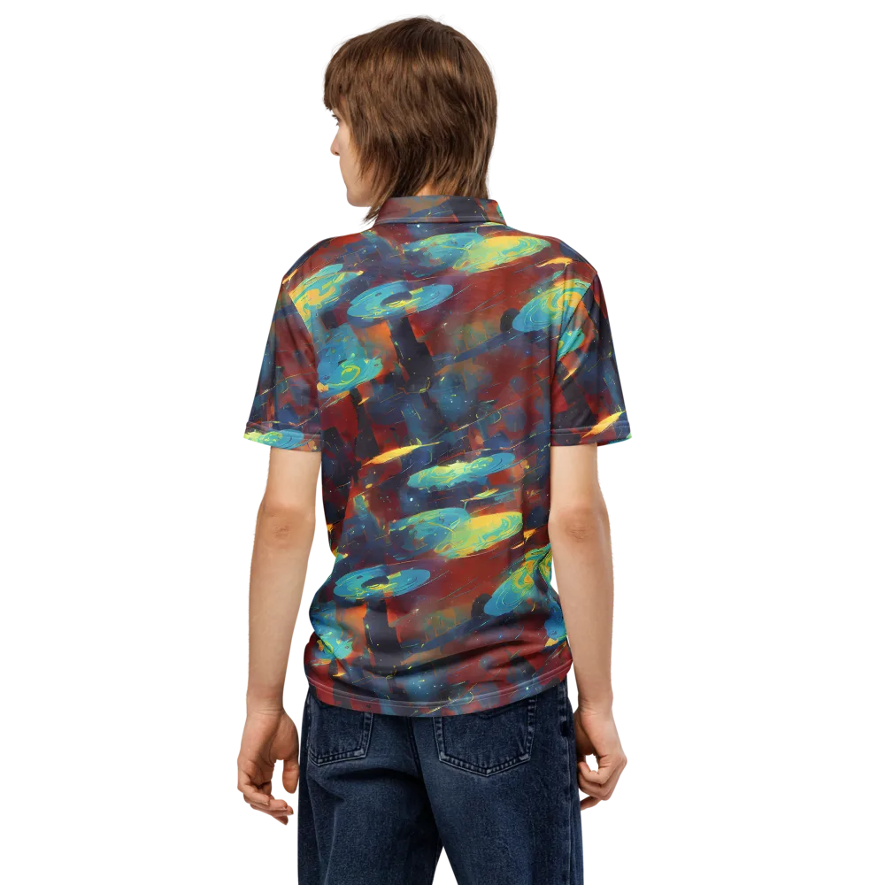 Journey Through Infinity on Men's Slim Fit Polo Shirt — Back
