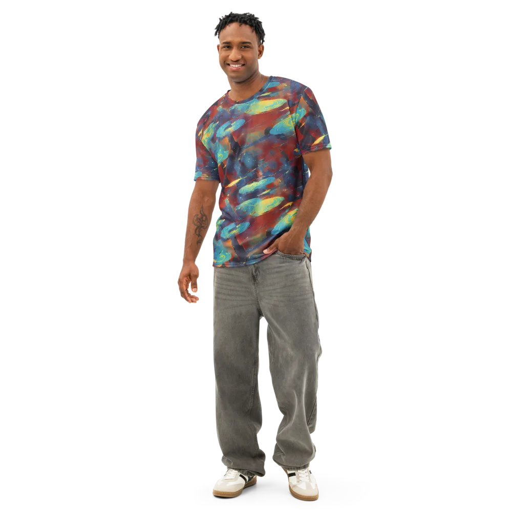 Journey Through Infinity on Men's Cotton Crew Neck T-Shirt — Front