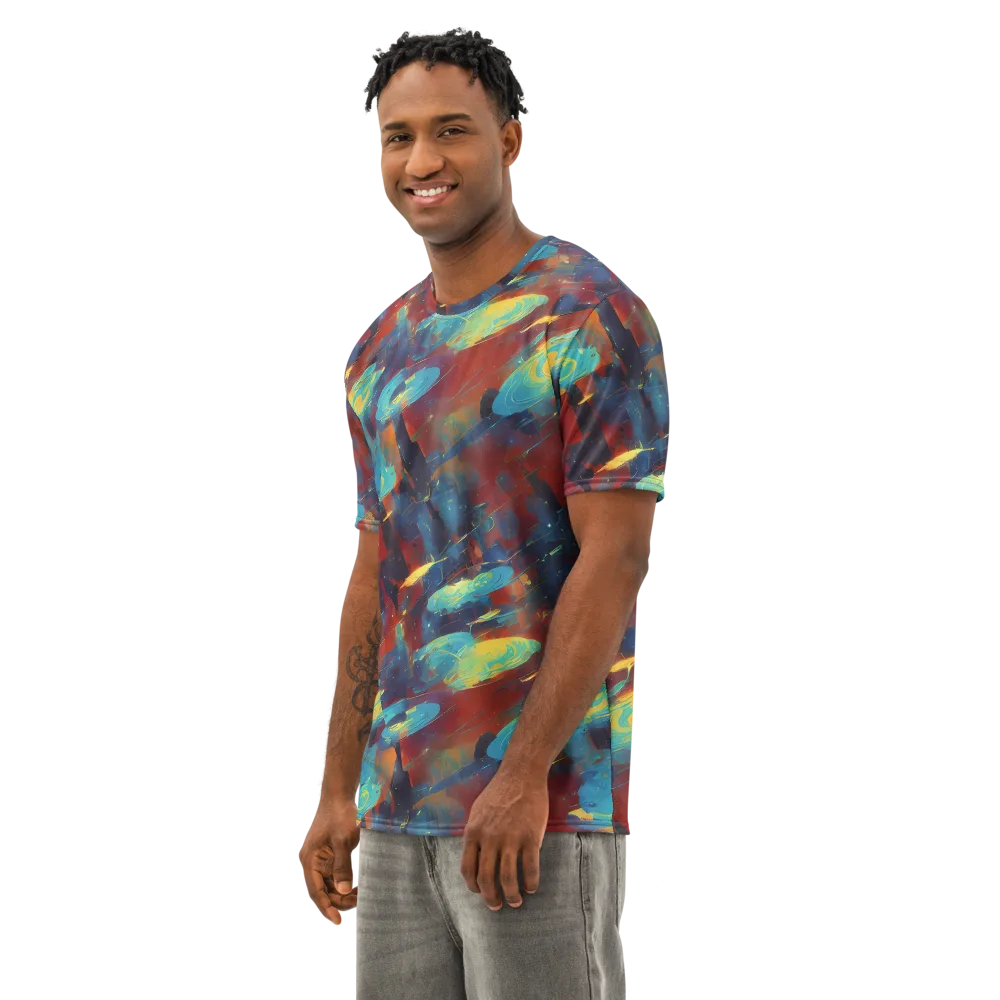 Journey Through Infinity on Men's Cotton Crew Neck T-Shirt — Left Front