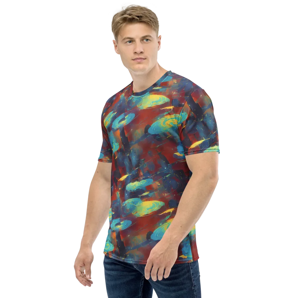 Journey Through Infinity on Men's Crew Neck T-Shirt — Left