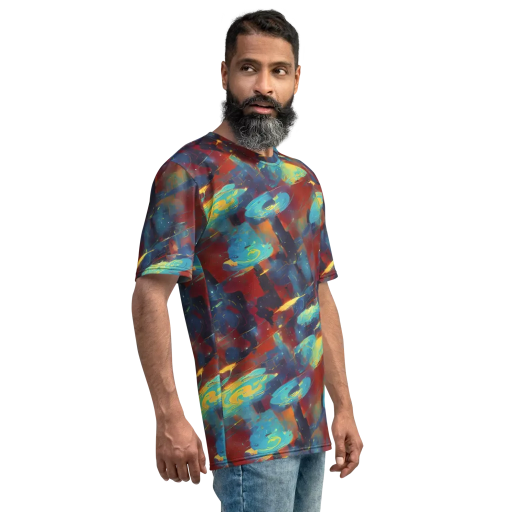 Journey Through Infinity on Men's Crew Neck T-Shirt — Right