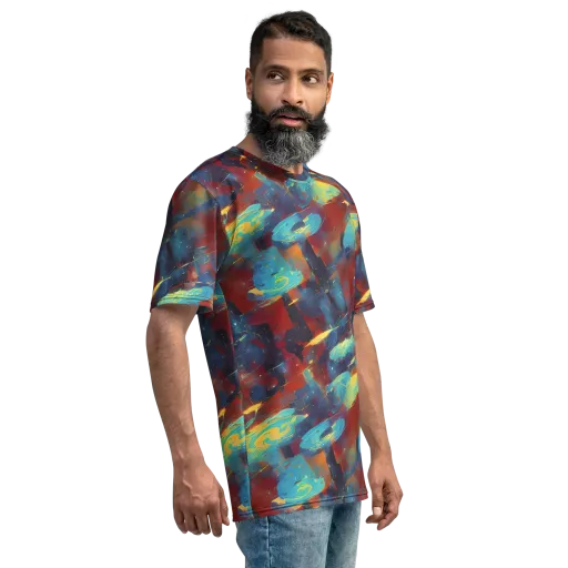 Journey Through Infinity on a Men's Crew Neck T-Shirt