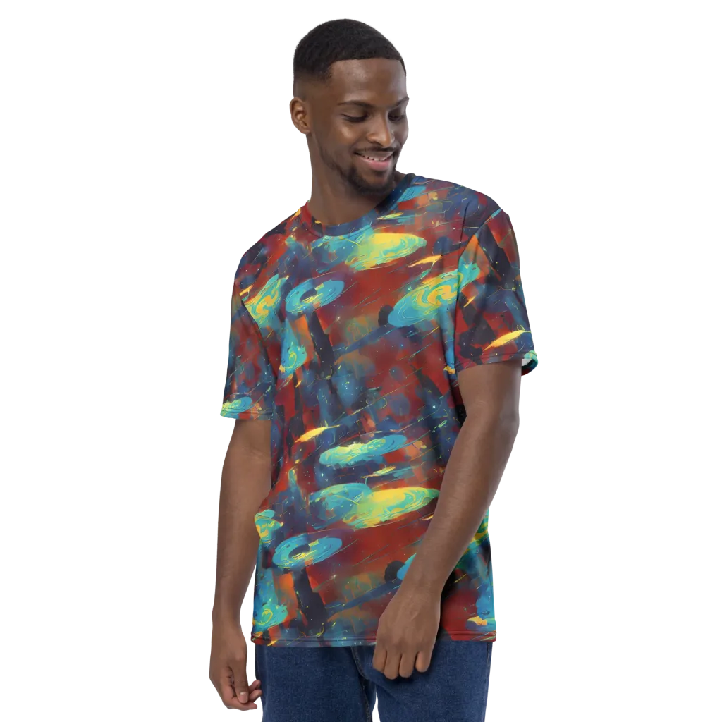 Journey Through Infinity on Men's Crew Neck T-Shirt — Left