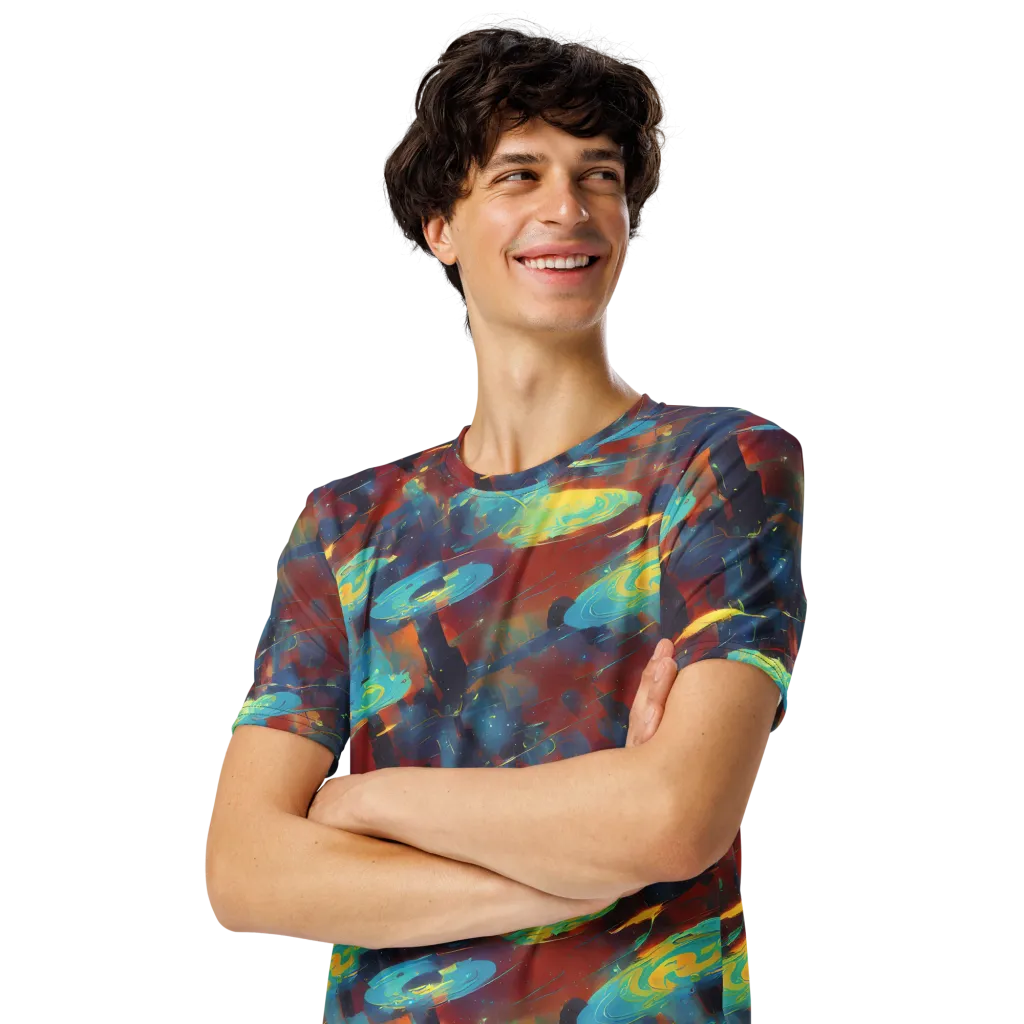 Journey Through Infinity on Men's Crew Neck T-Shirt — Left Front
