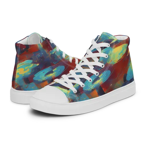Journey Through Infinity on a Men's High Top Canvas Shoes