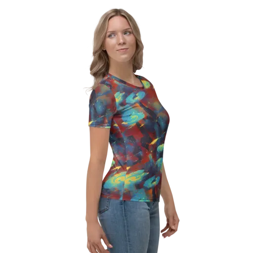 Journey Through Infinity on a Women's Crew Neck T-Shirt