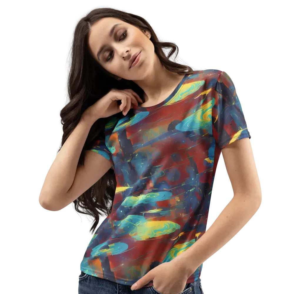 Journey Through Infinity on Women's Crew Neck T-Shirt — Left Front