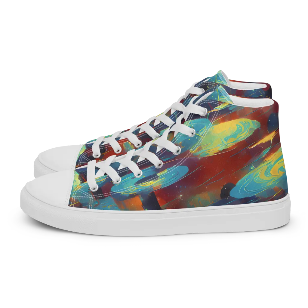 Journey Through Infinity on Women's High Top Canvas Shoes — Left