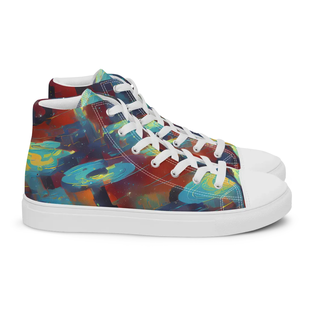 Journey Through Infinity on Women's High Top Canvas Shoes — Right