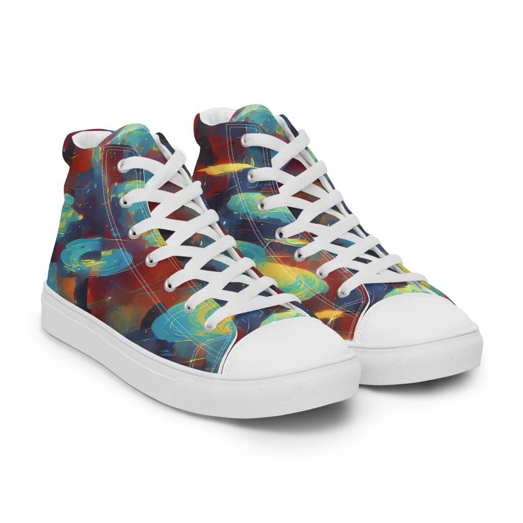 Journey Through Infinity on Women's High Top Canvas Shoes — Right Front