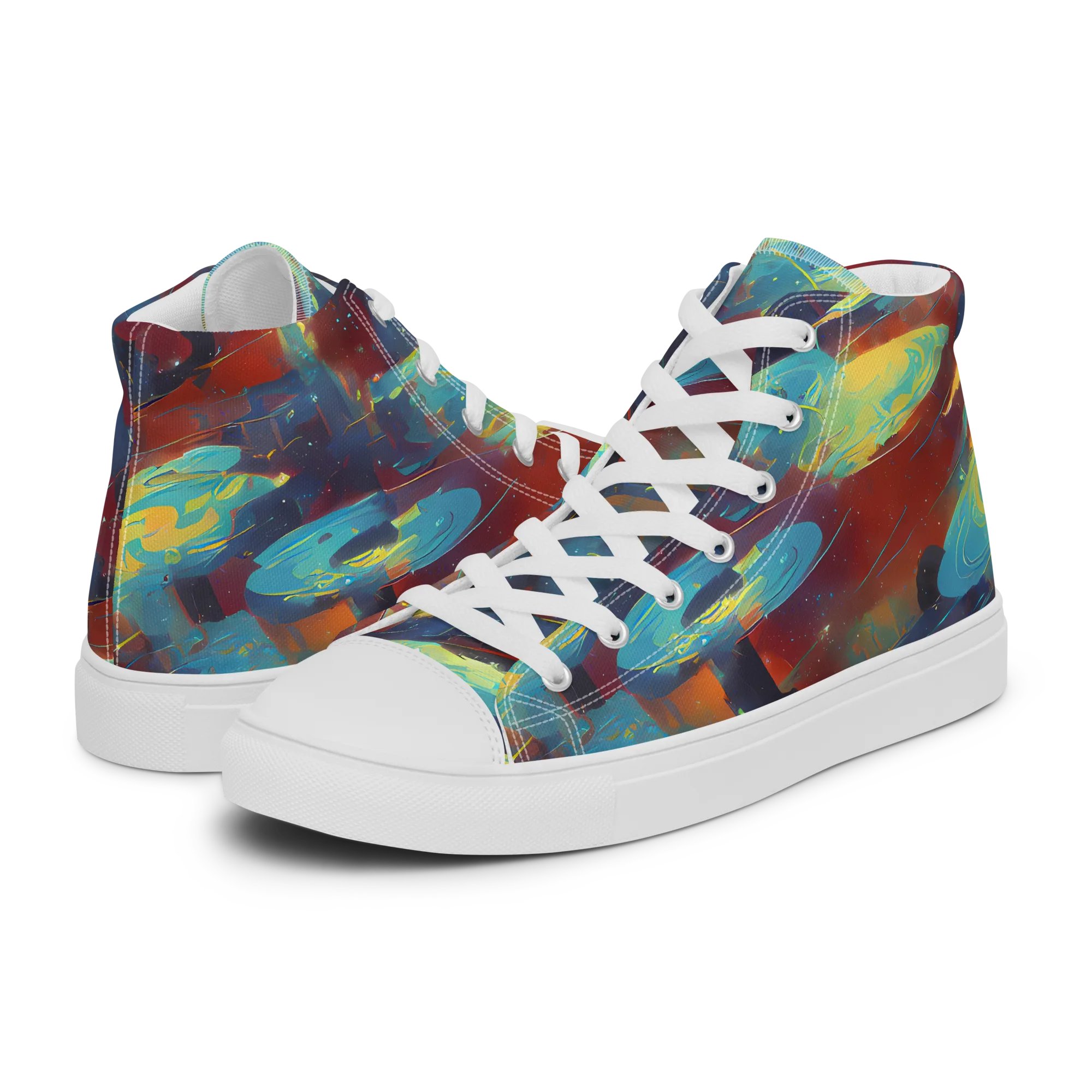 Journey Through Infinity on Women's High Top Canvas Shoes — Left