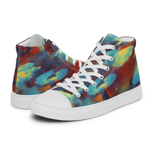 Journey Through Infinity on a Women's High Top Canvas Shoes