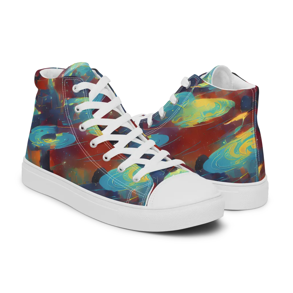 Journey Through Infinity on Women's High Top Canvas Shoes — Right