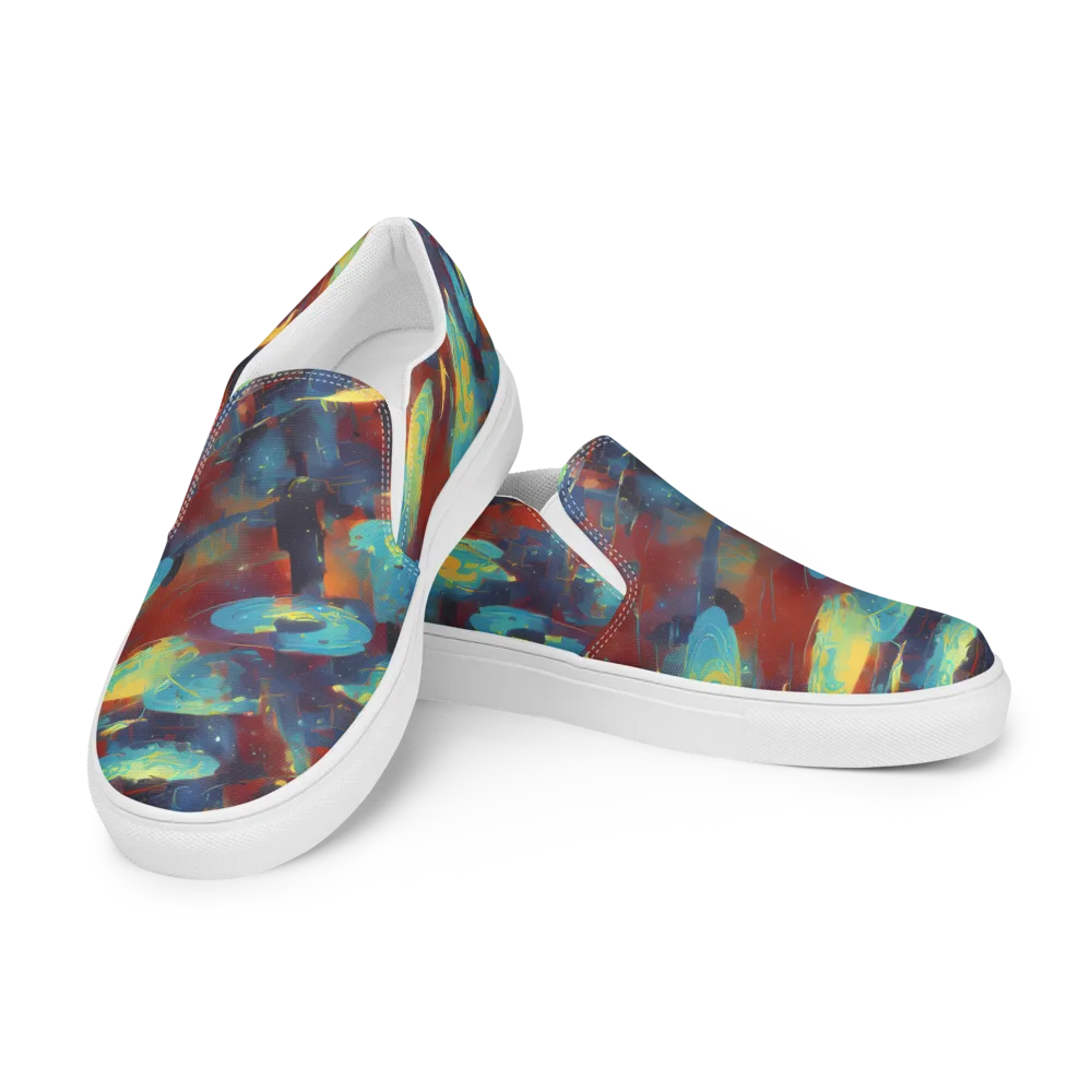 Journey Through Infinity on Men's Slip-On Canvas Shoes — Left Front