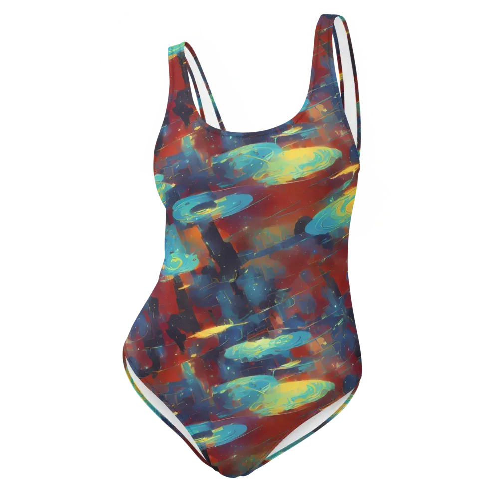 Journey Through Infinity on One-Piece Swimsuit — Front