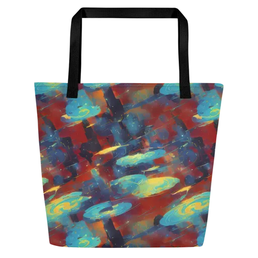 Journey Through Infinity on a Large Tote Bag W/ Pocket