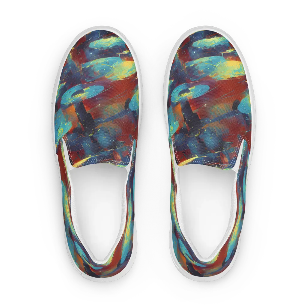 Journey Through Infinity on Women's Slip-On Canvas Shoes — Front