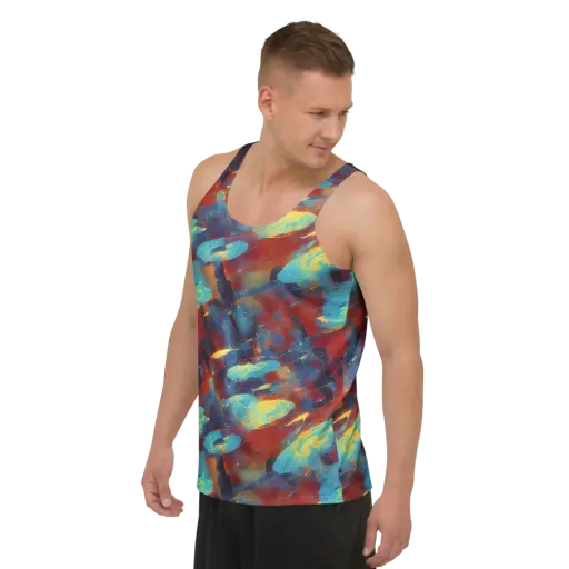 Journey Through Infinity on a Men's Tank Top