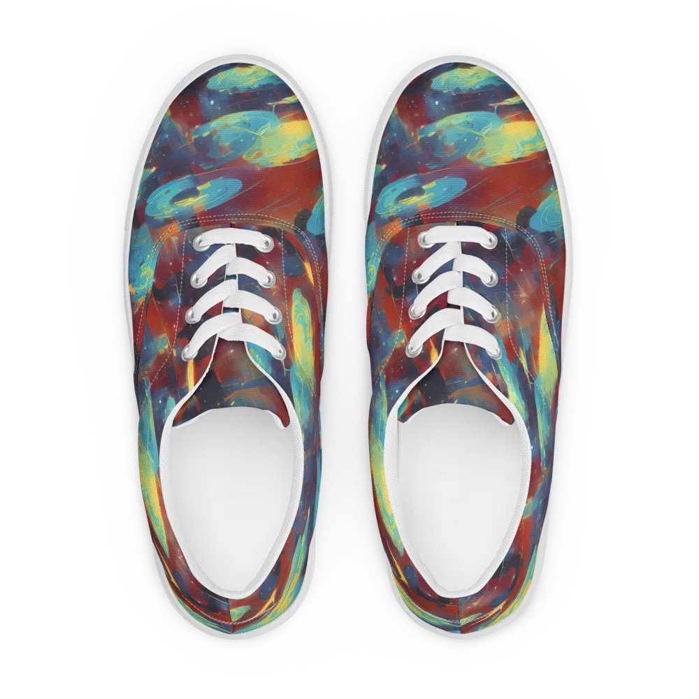 Journey Through Infinity on Men's Lace-Up Canvas Shoes — Front