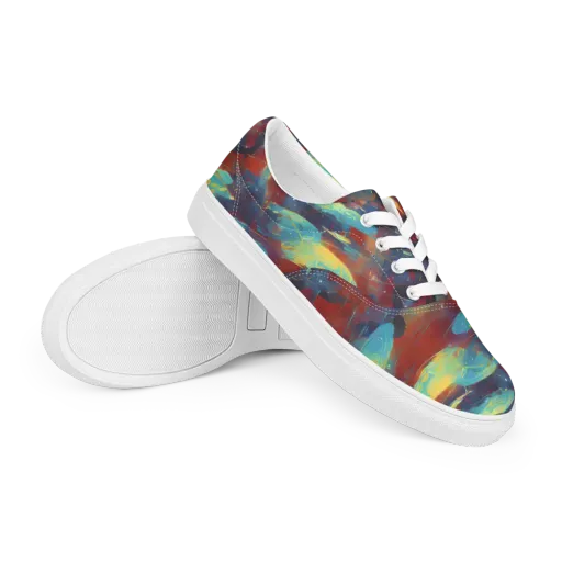 Journey Through Infinity on a Men's Lace-Up Canvas Shoes