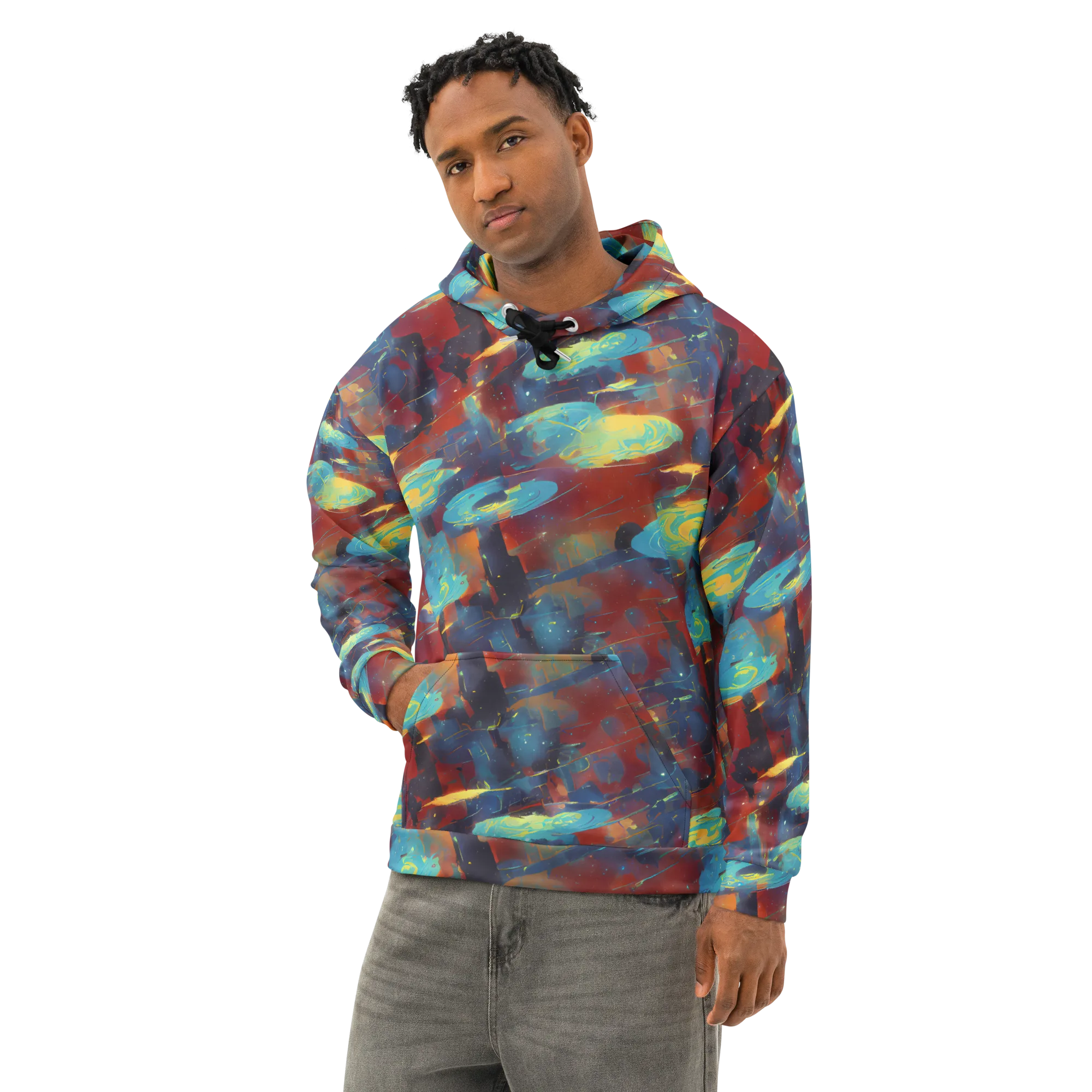 Journey Through Infinity on Cotton Hoodie — Left Front