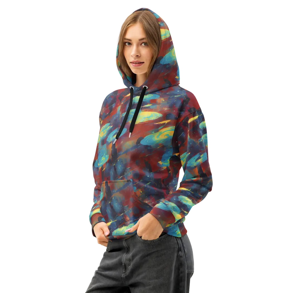 Journey Through Infinity on Cotton Hoodie — Left Front