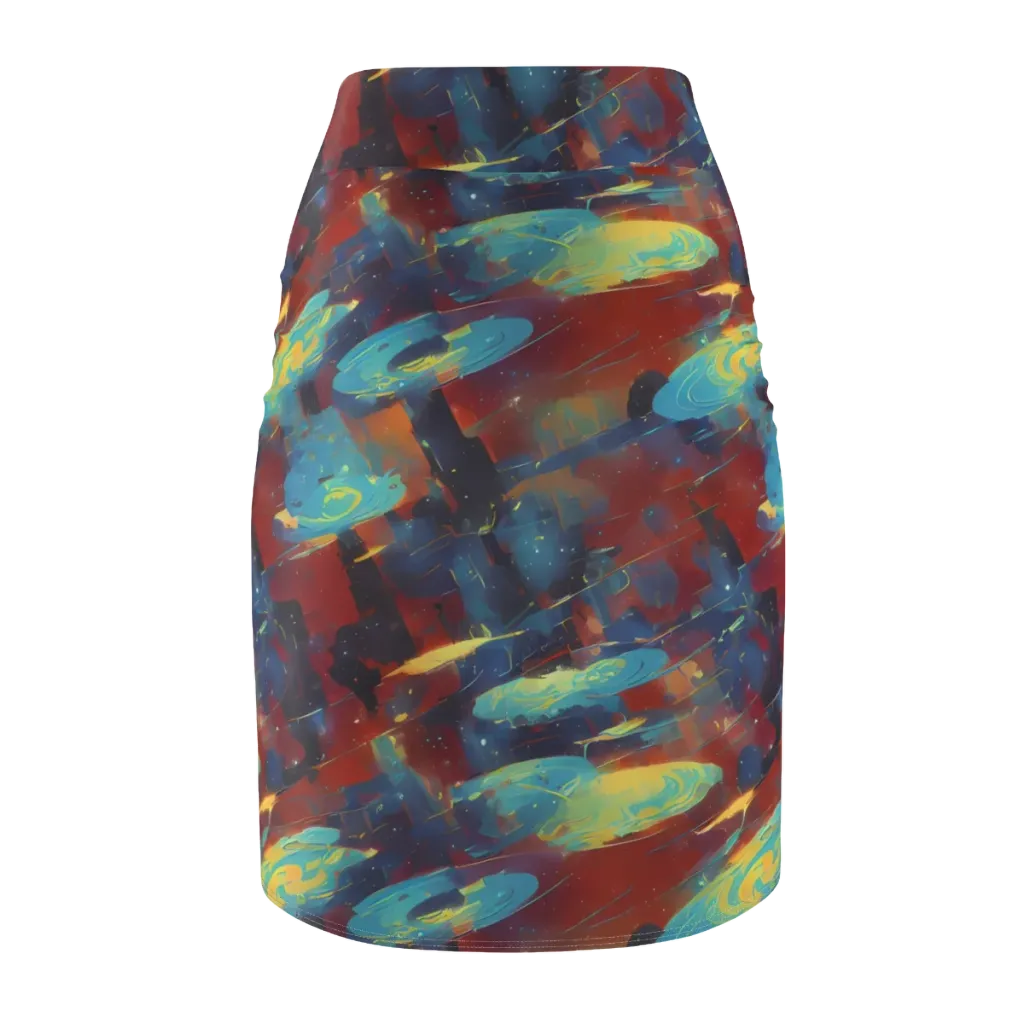 Journey Through Infinity on Pencil Skirt — Back