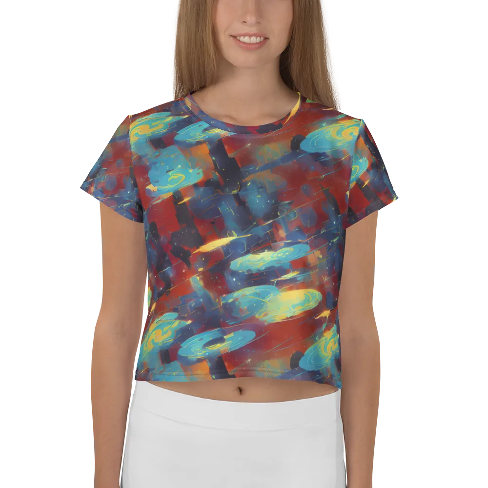 Journey Through Infinity on Crop Tee — Front