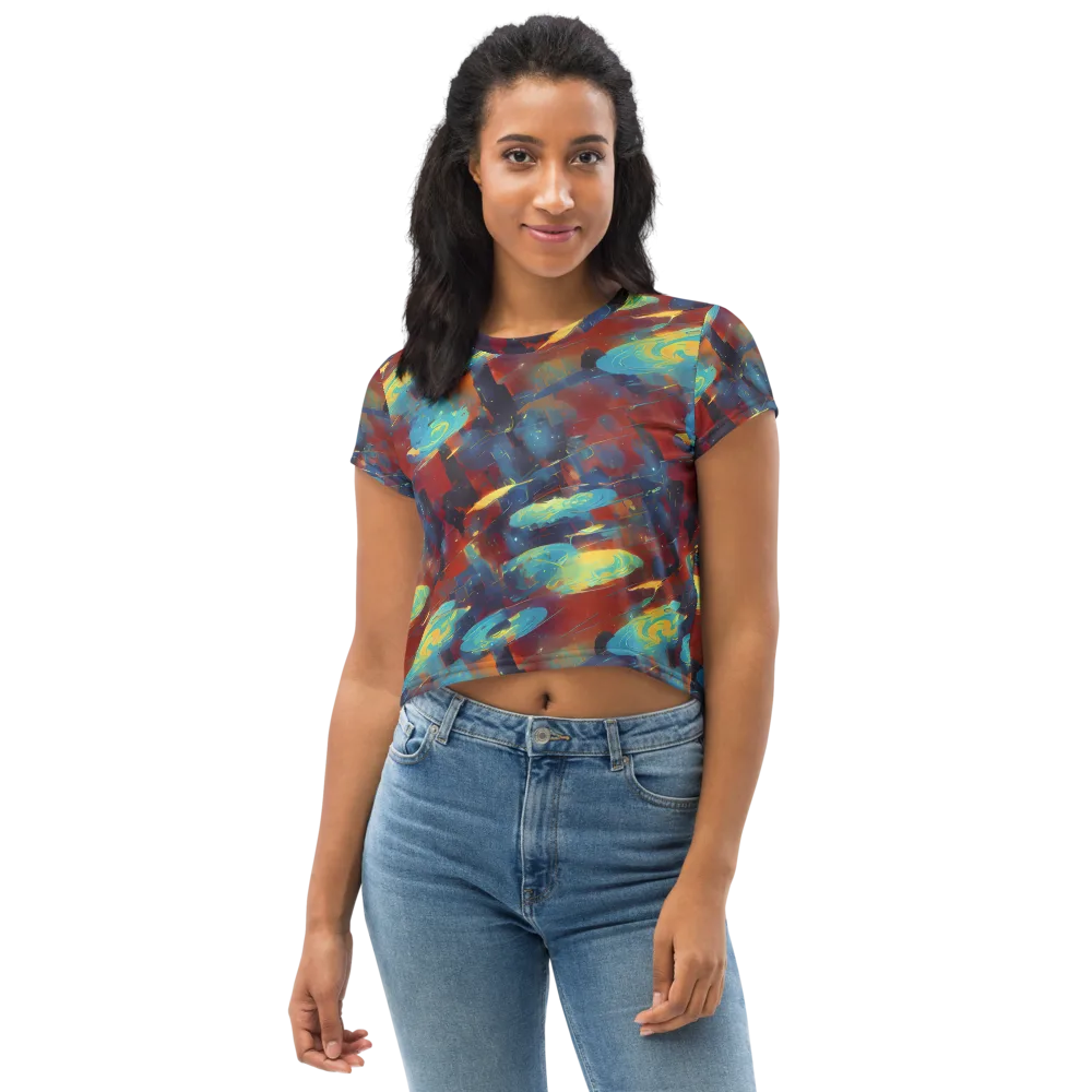 Journey Through Infinity on Crop Tee — Front