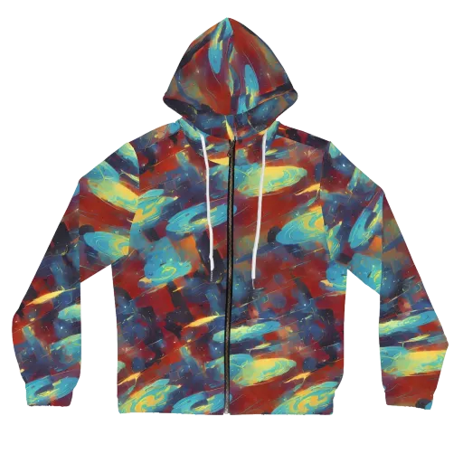 Journey Through Infinity on a Women's Full-Zip Hoodie