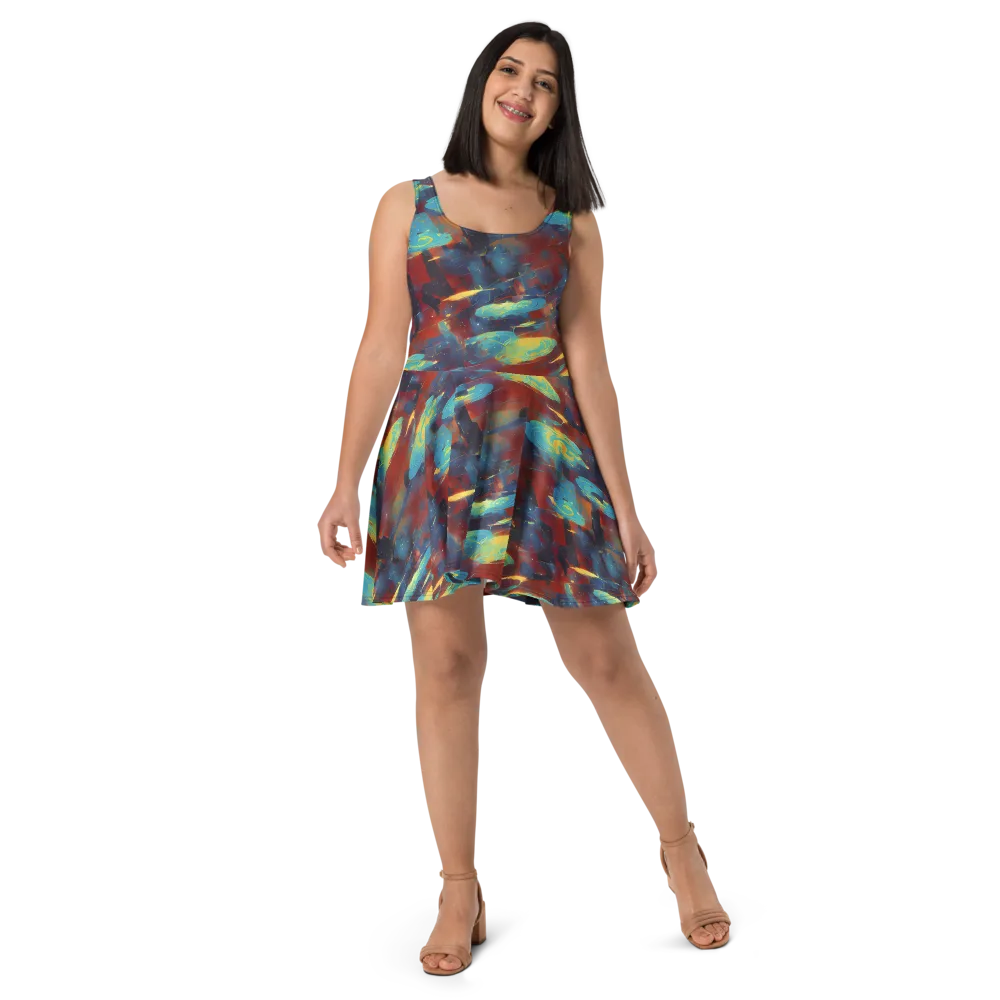 Journey Through Infinity on Skater Dress — Front