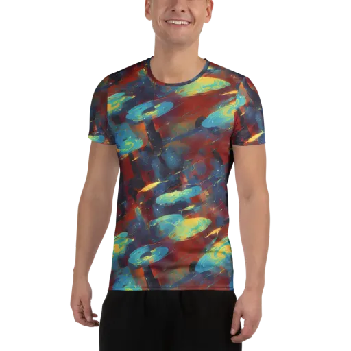 Journey Through Infinity on a Men's Athletic T-Shirt