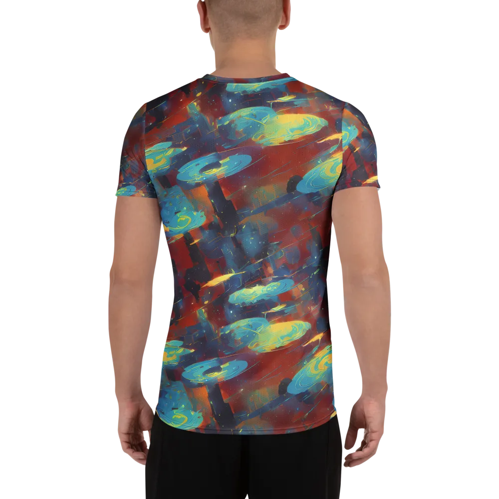 Journey Through Infinity on Men's Athletic T-Shirt — Back